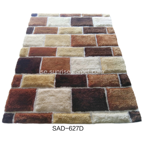 Polyester Silk Shaggy 3D Rug